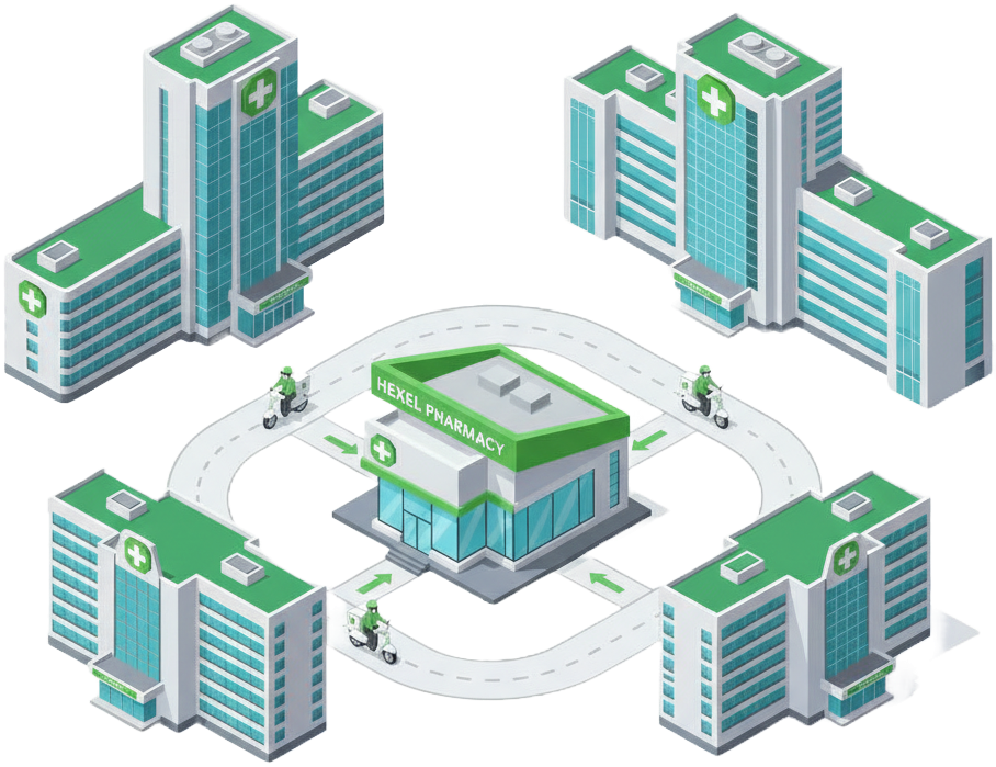 Medyzen hub-and-spoke hospital pharmacy model